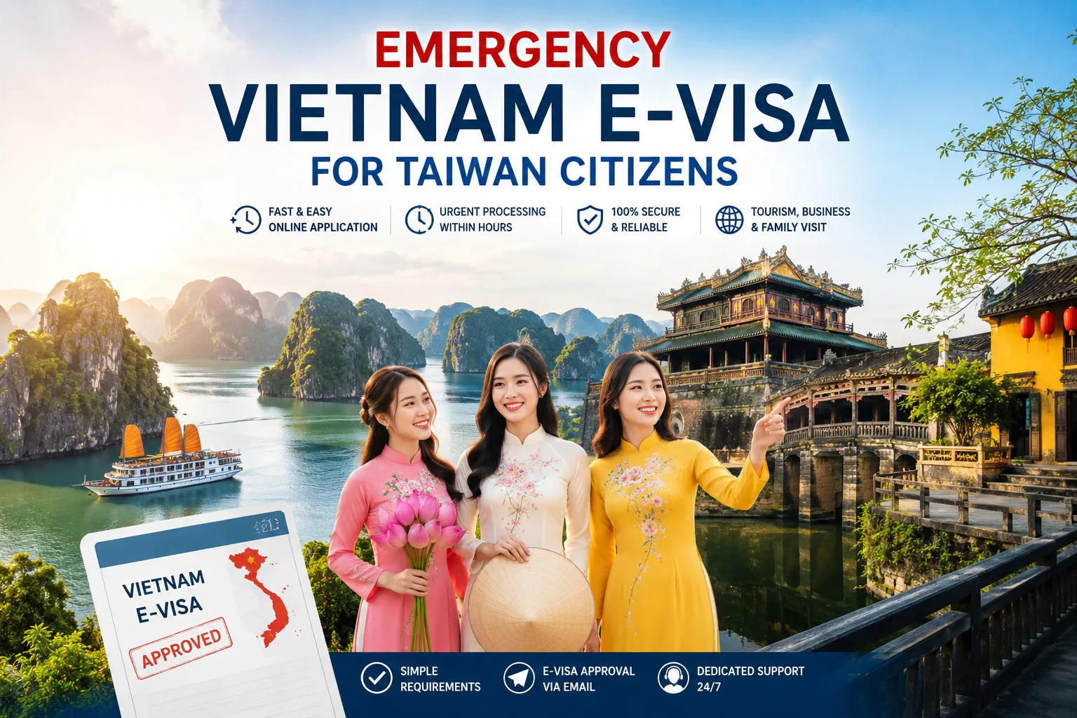 Emergency Vietnam E-visa For Taiwan Citizens