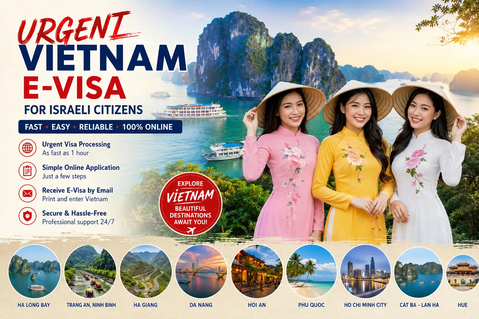 Urgent Vietnam E-visa For Israeli 2026