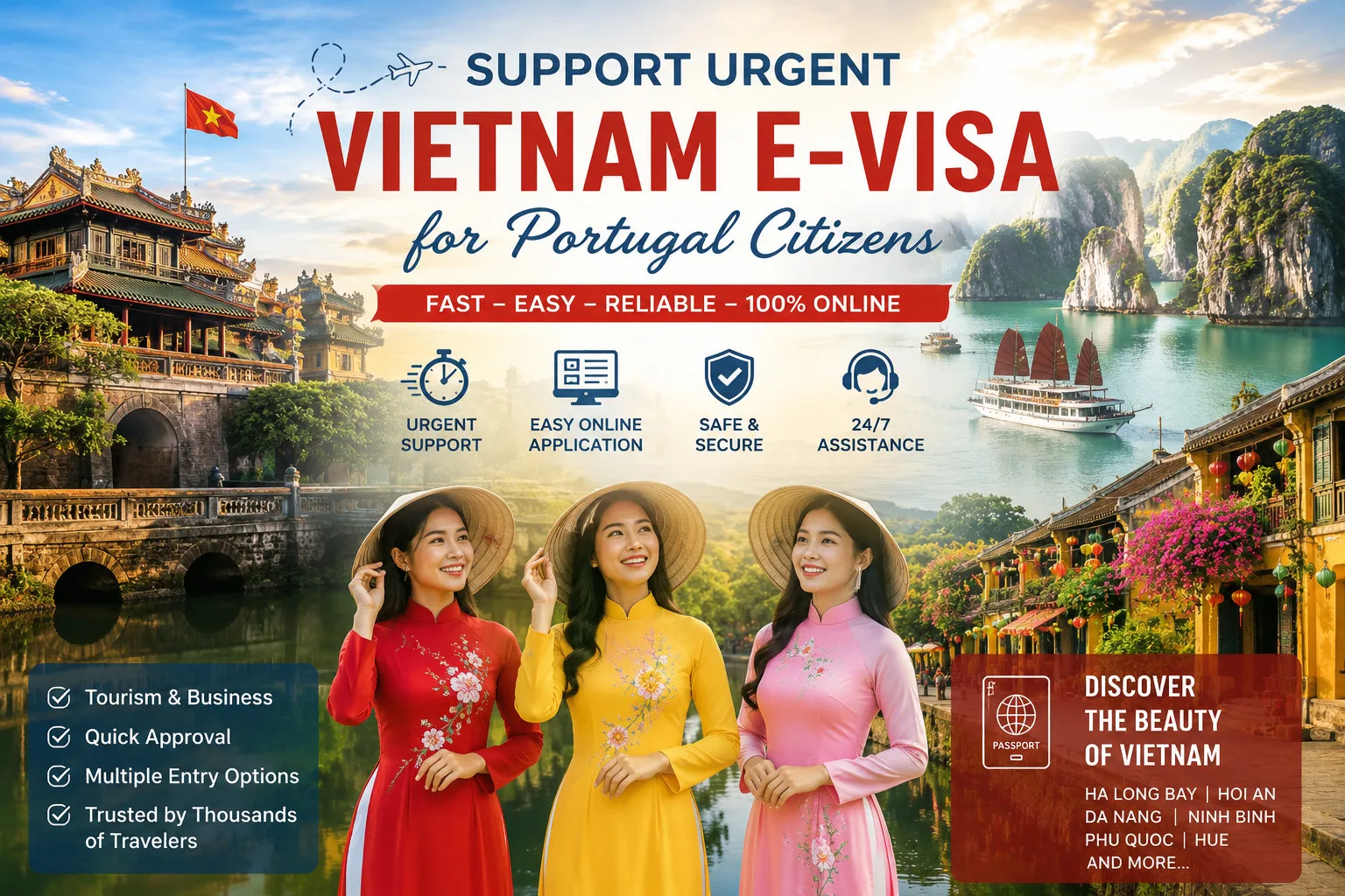 Support Urgent Vietnam E-visa For Portugal