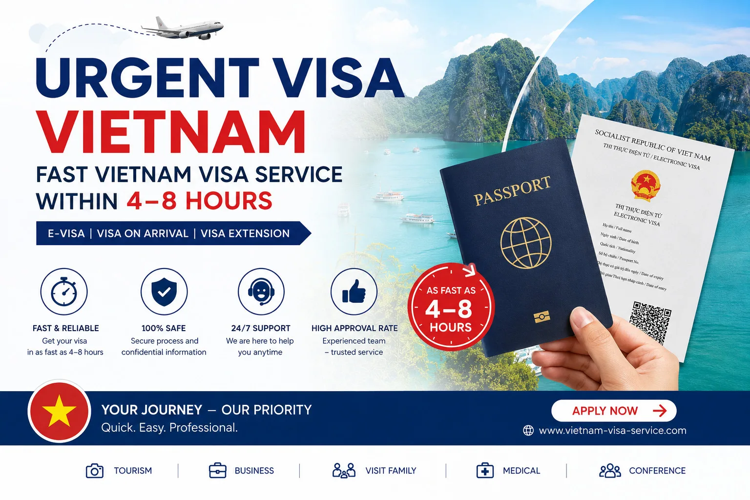 Urgent Vietnam E-visa 4-8h
